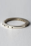 Parts of Four Sistema System Series I Basic Modular Combination Ring PS4-1301-5-DA+PA-0-4 2mm Dirty Sterling Silver+Polished Sterling Silver PPOF30